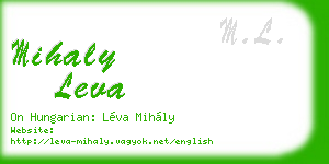 mihaly leva business card