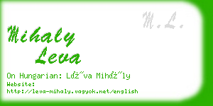 mihaly leva business card